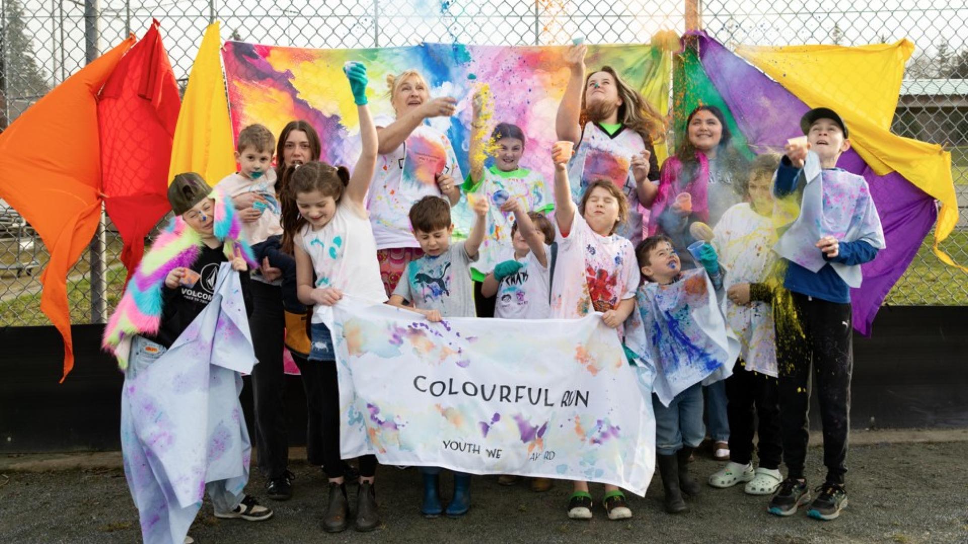 Colourful Run participants get excited