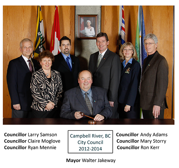 Group of city council members posing indoors.