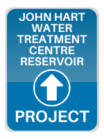 Capital Projects Sign for John Hart Water Treatment