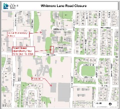 Whitmore Lane Closure Map