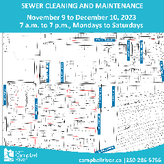 Sewer rehabilitation and maintenance work zone map