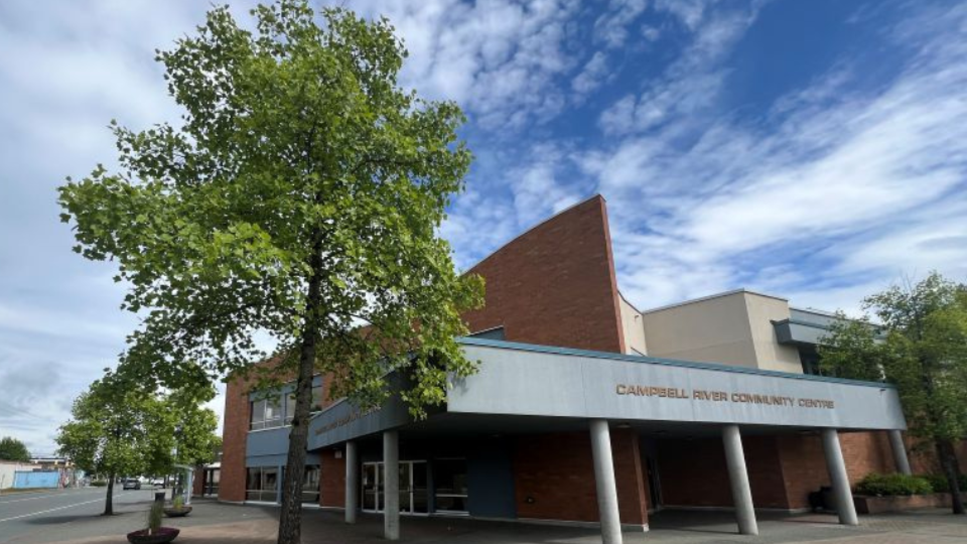 View of the Community Centre entryway.