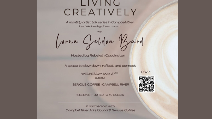 Poster for Living Creatively Event with details.
